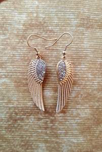 Earrings - Gold Color / Wings