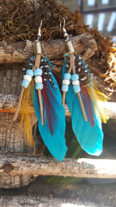 Feather (Blue) Earrings