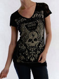 Vocal Motorcycle Rebel Rock Shirt With Lace Back