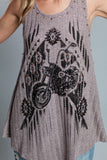 Vocal Lavender Biker Tank Top