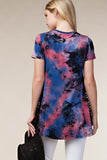 Vocal Navy/ Wine Rhinestone Lace Top