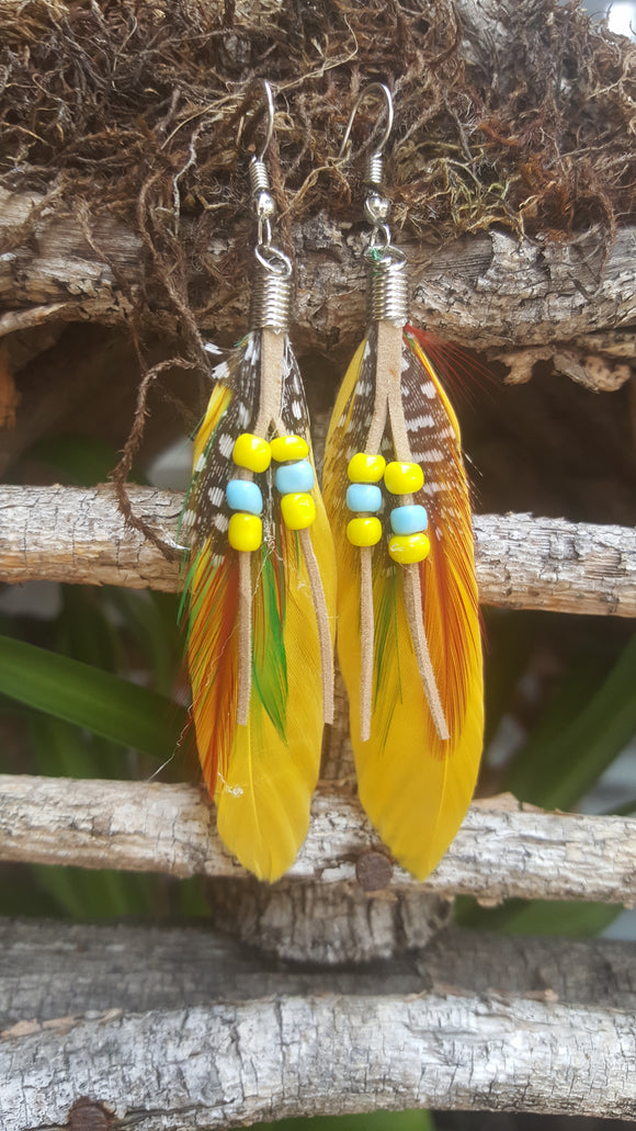 Feather (Golden)  Earrings