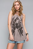 Vocal Lavender Biker Tank Top