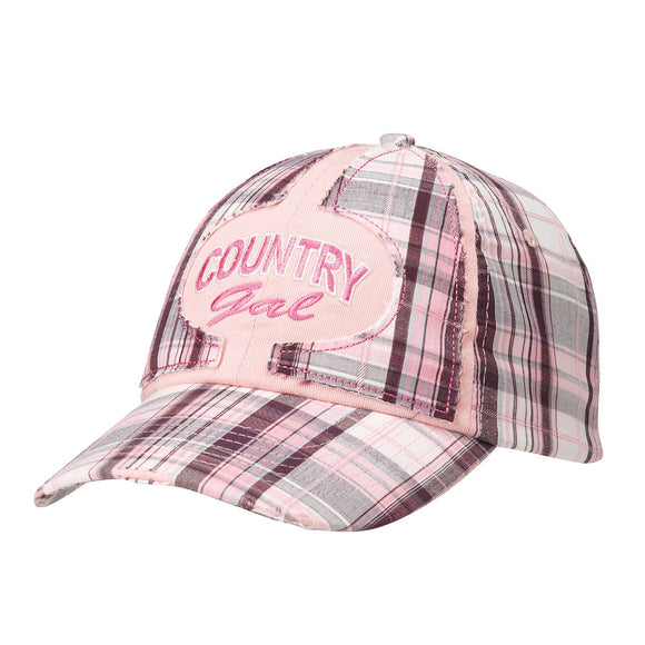Blazin Roxx Pink Plaid  Country Gal Baseball Cap