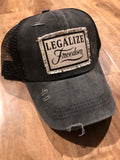 Legalize freedom Cross back hat